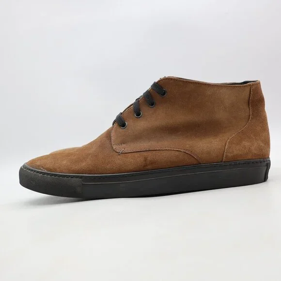 Harrys of London Mid Top Brown Suede Leather Men's EU 43.5 Casual Shoes Italy - Picture 4 of 11